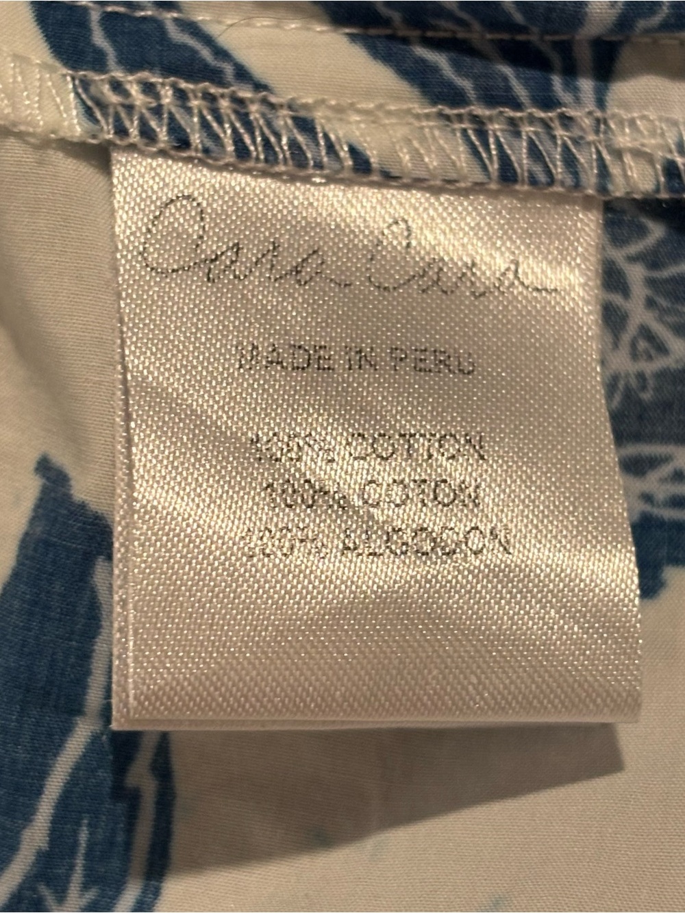 Cara Cara Robin White Mini Dress with Blue Floral Print - Picture 5 of 5